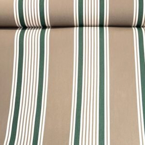 SUNBRELLA SHADE OUTDOOR WATERPROOF FABRIC TAUPE 5 BAR STRIPED 4907-0000 47" BY THE YARD