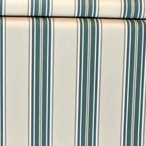 SUNBRELLA SHADE OUTDOOR WATERPROOF FABRIC 4932-0000 FANCY STRIPED FOREST GREEN BEIGE NATURAL 47"