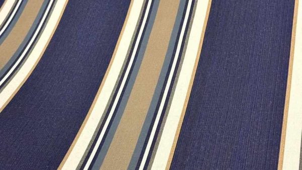 SUNBRELLA MAYFIELD OUTDOOR WATERPROOF FABRIC EMBLEM NAVY STRIPED 4898-0000 47" BY THE YARD